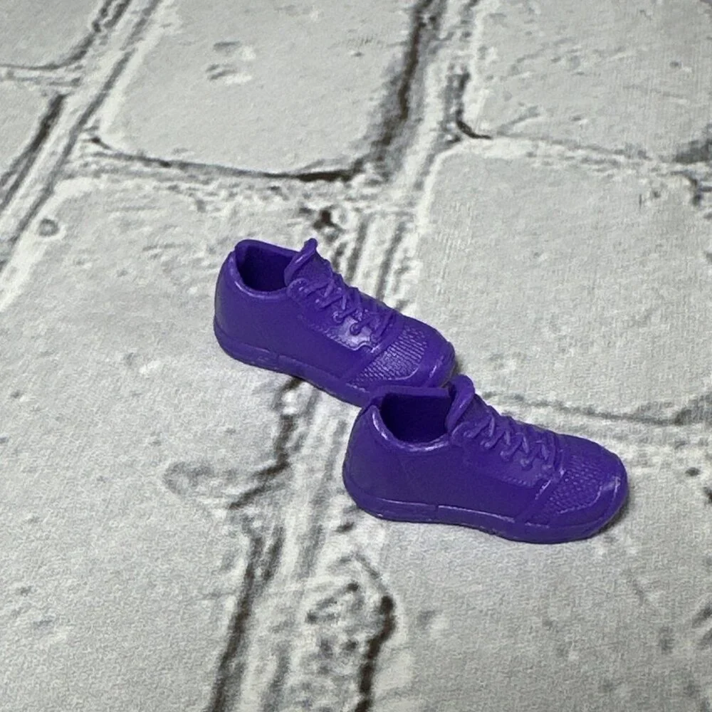 Genuine Mattel Barbie Doll Shoes Purple Sneakers Flats